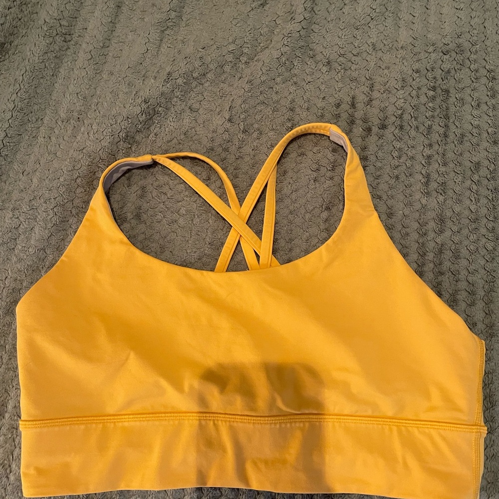Lululemon Athletica Yellow Sports Bra